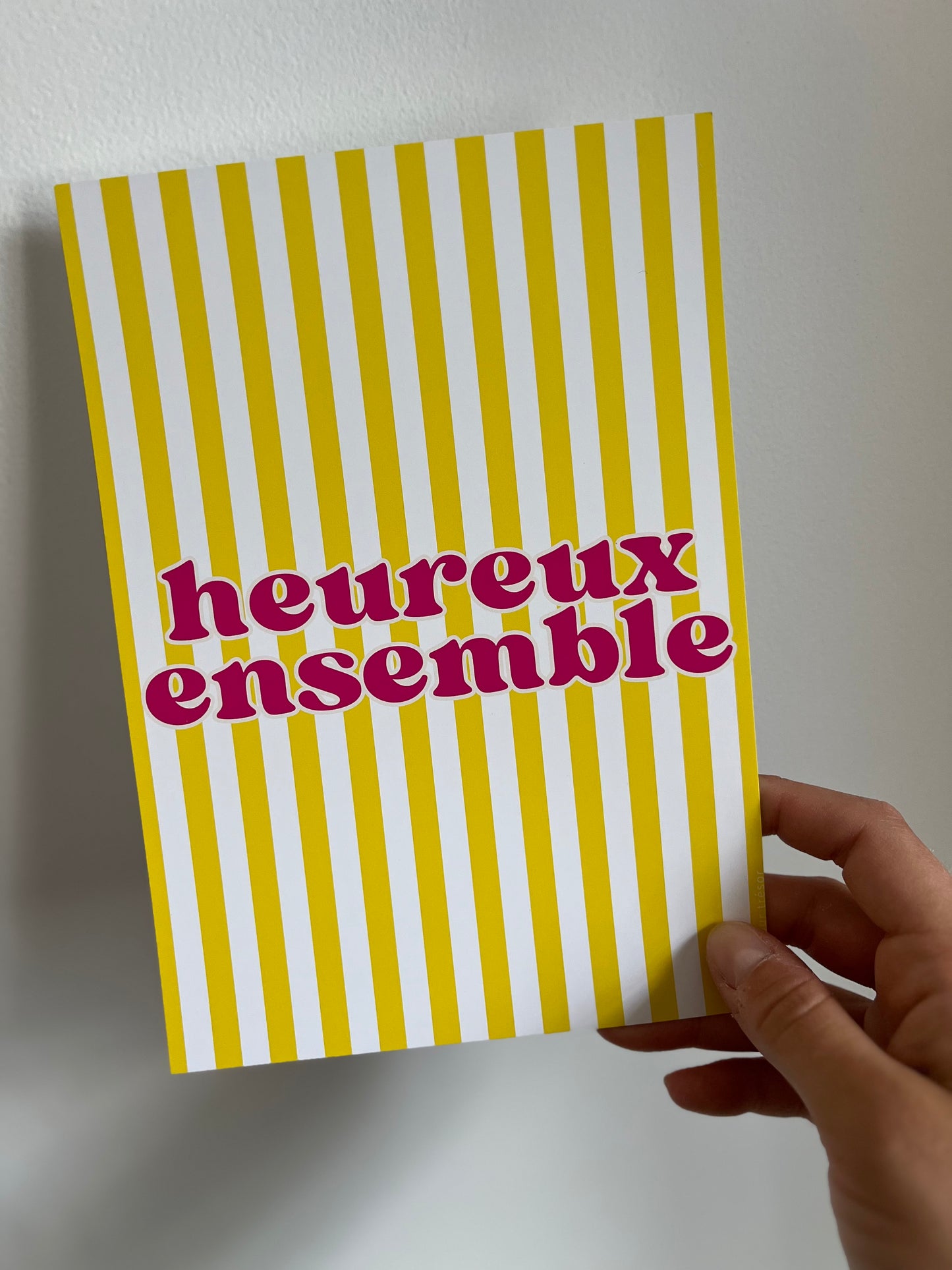 Heureux ensemble - rayures - affiche
