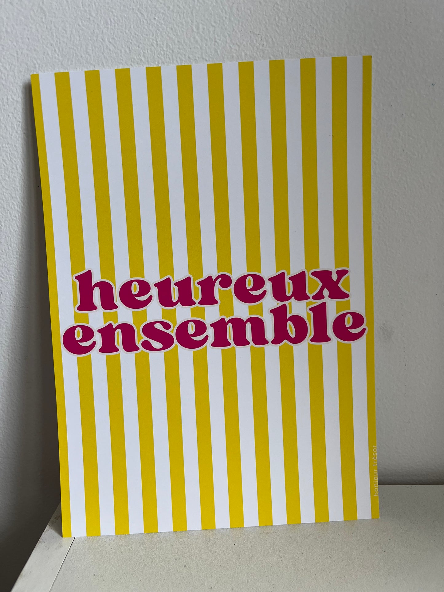 Heureux ensemble - rayures - affiche
