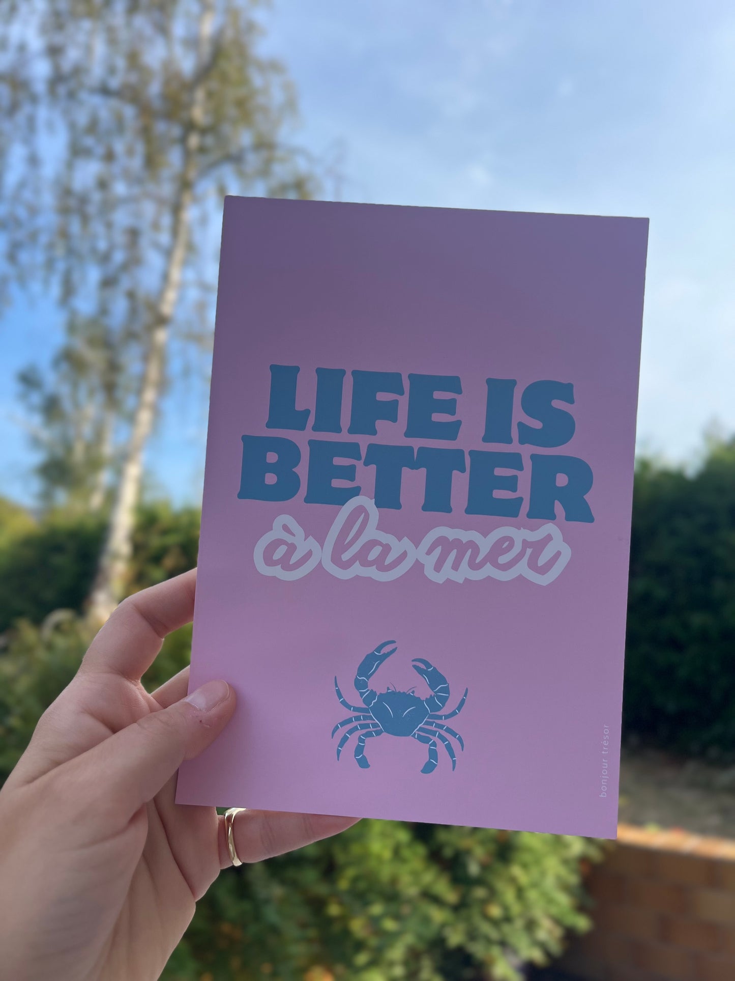 Life is better à la mer - affiche
