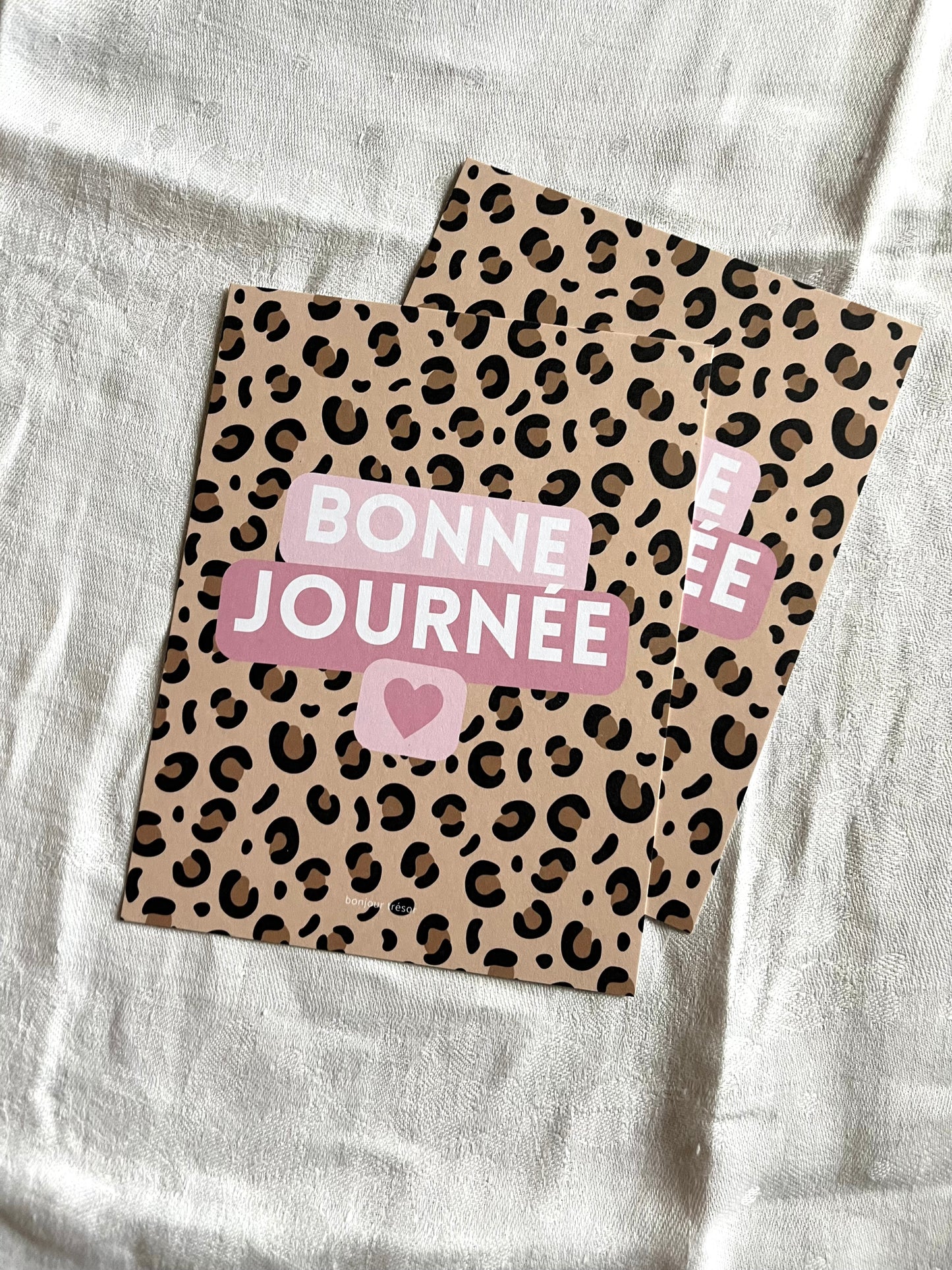Bonne journée - léopard - carte