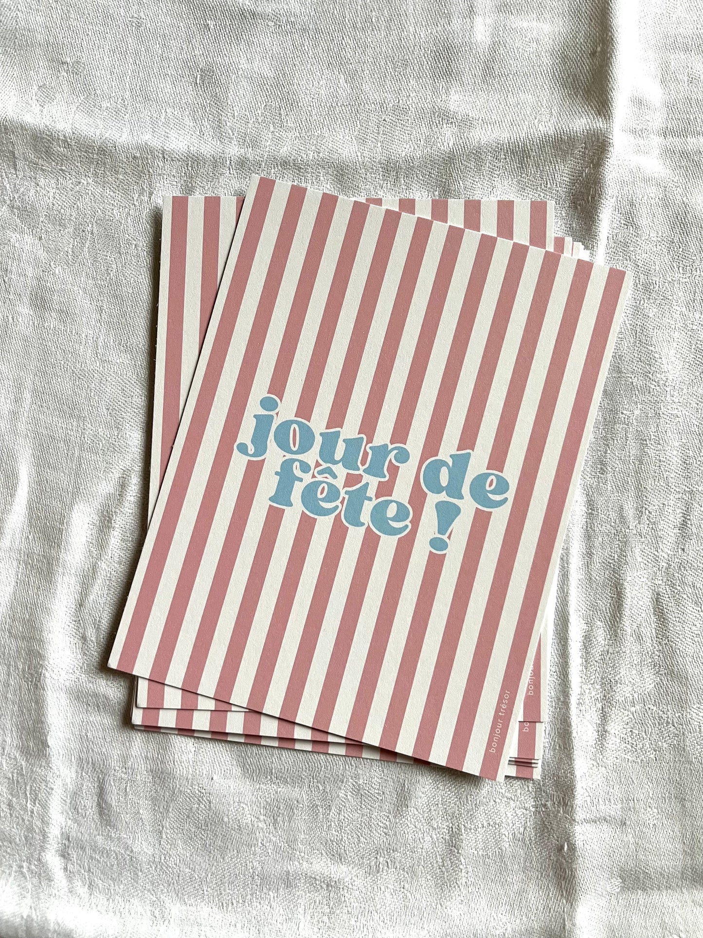 Jour de fête - rayures - carte
