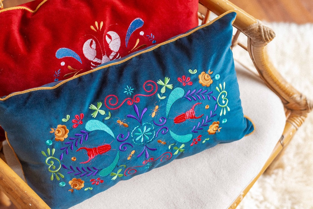 Coussin brodé