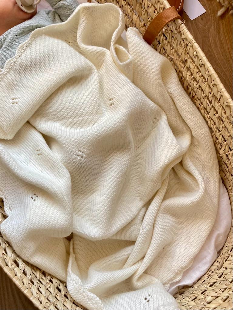 Couverture de bébé en laine mérinos