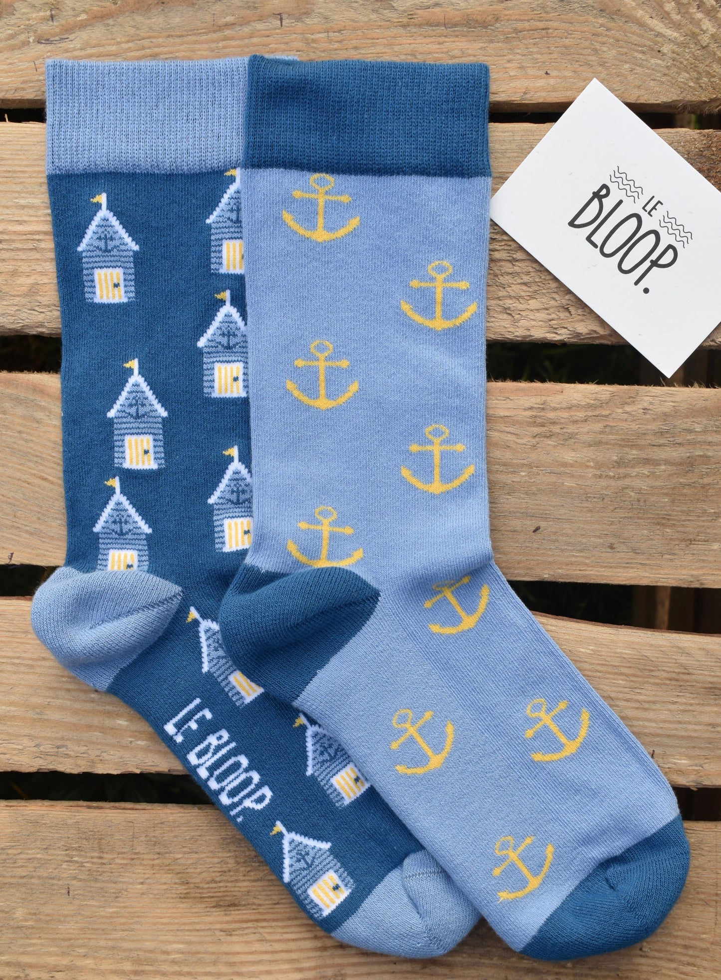 Chaussettes à motifs maisons et ancres