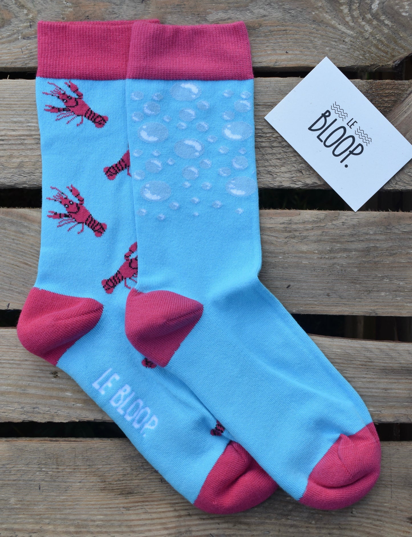 Chaussettes à motifs homards et bulles