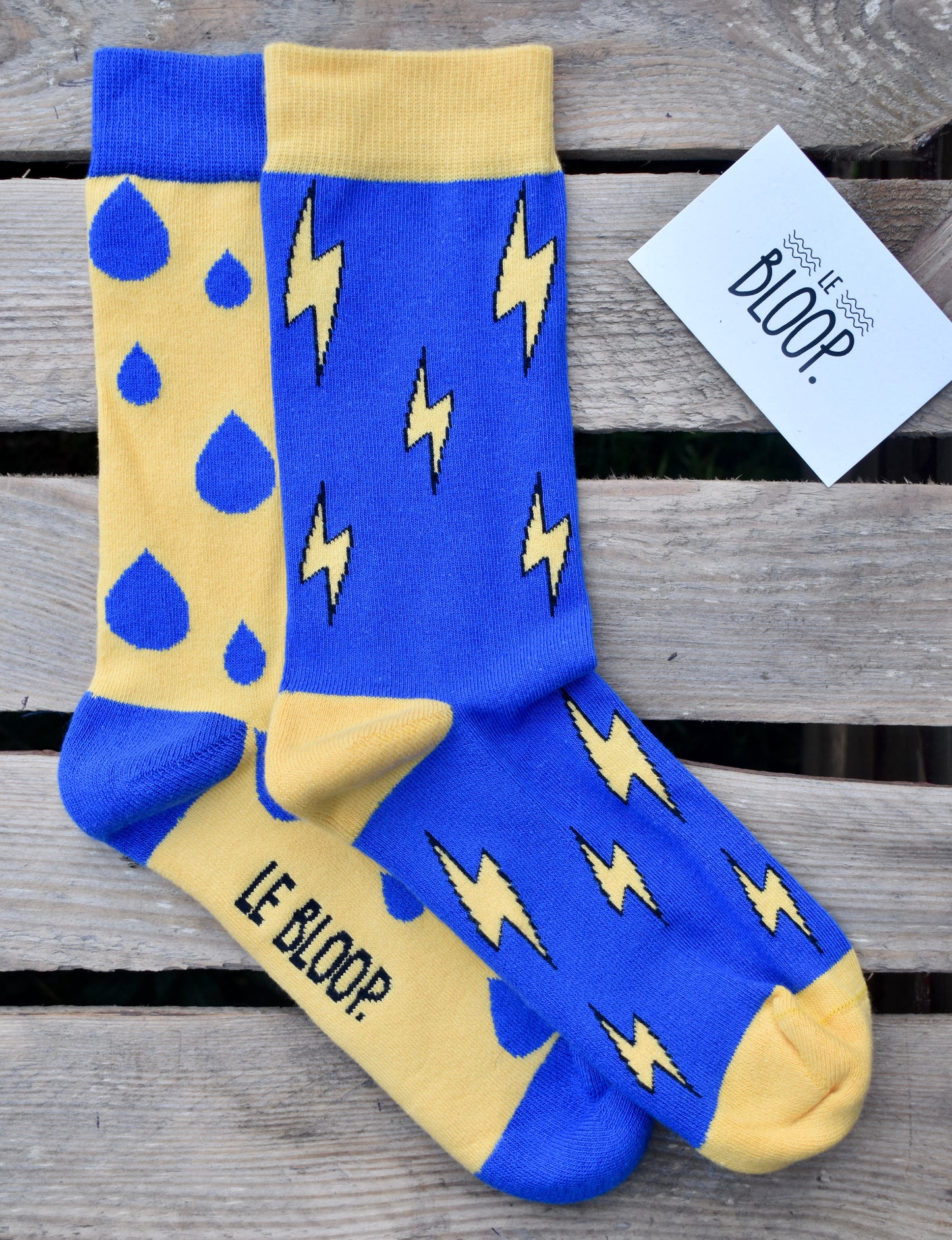 Chaussettes à motifs gouttes et éclairs