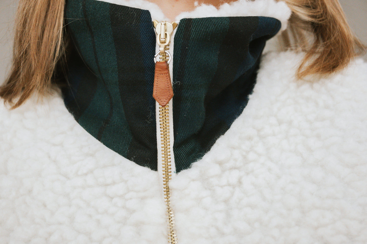 Veste Belair 100% Laine de mouton et Tartan