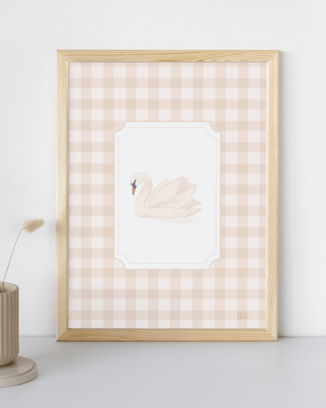 Cygne - Carte illustrée douceur