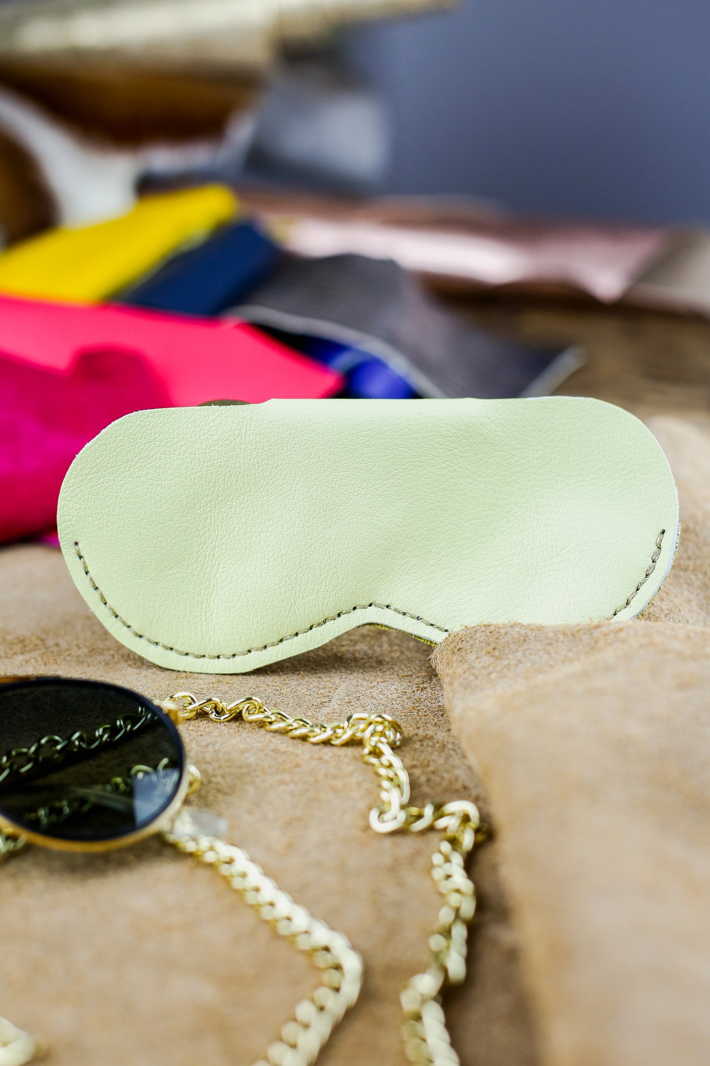 Etui à lunettes - Jaune et Jaune Pastel
