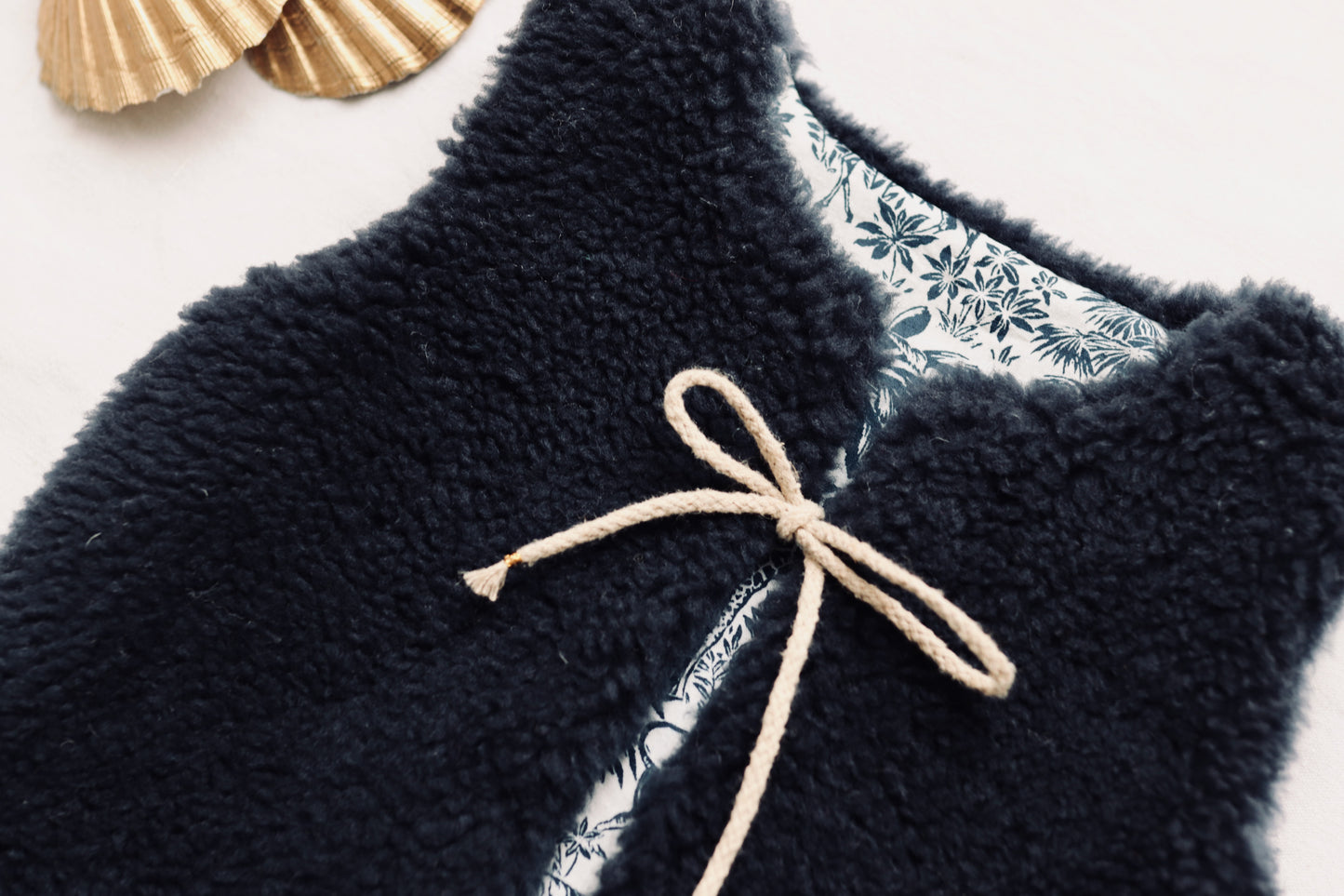 Gilet berger enfant bleu marine