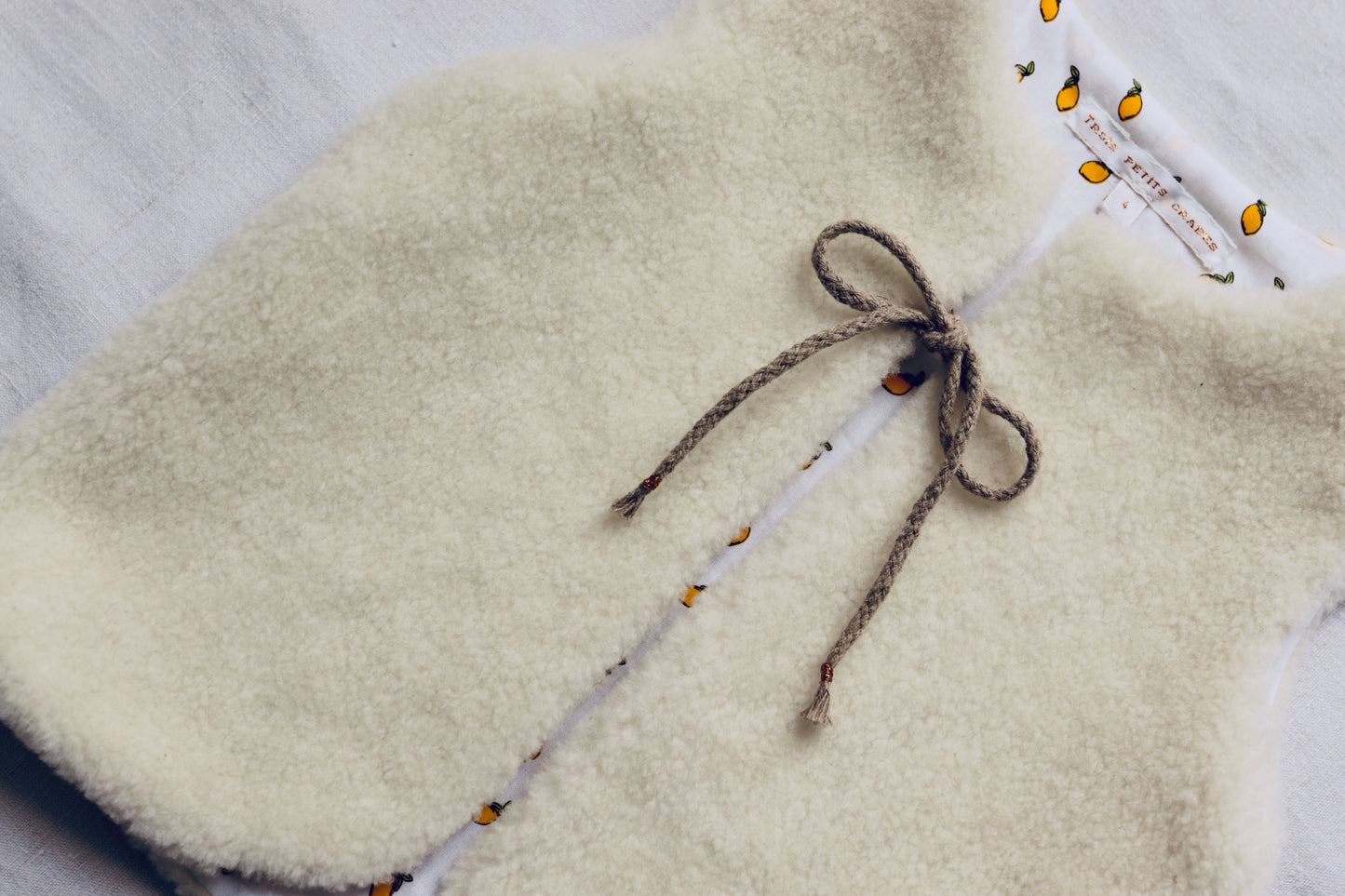 Gilet berger enfant blanc