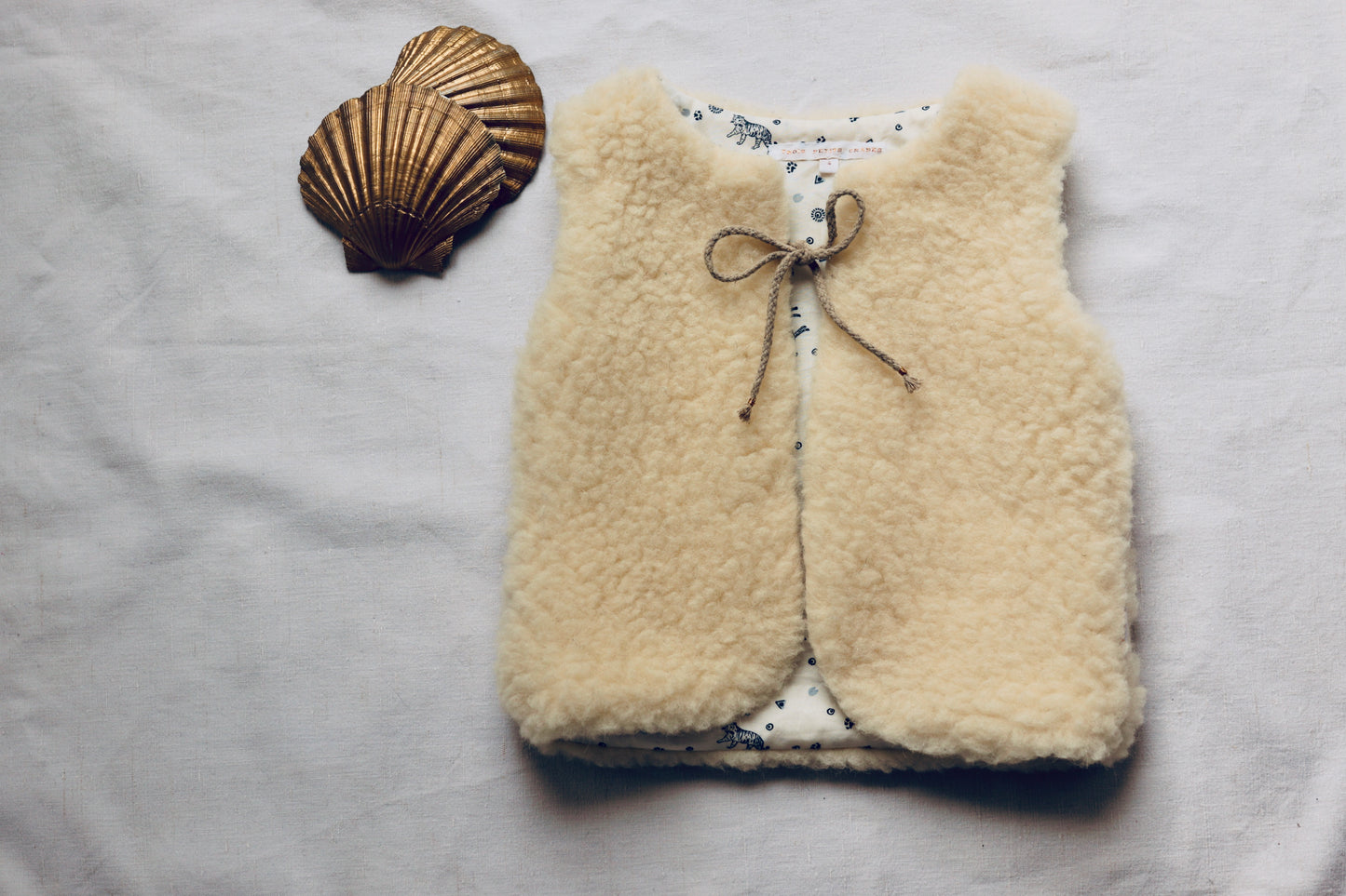 Gilet berger enfant blanc