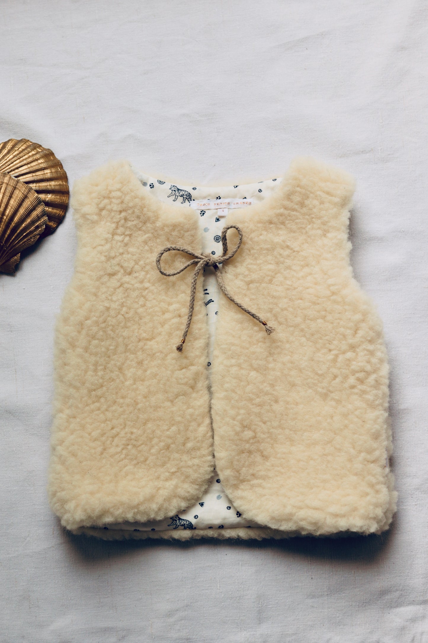 Gilet berger enfant blanc