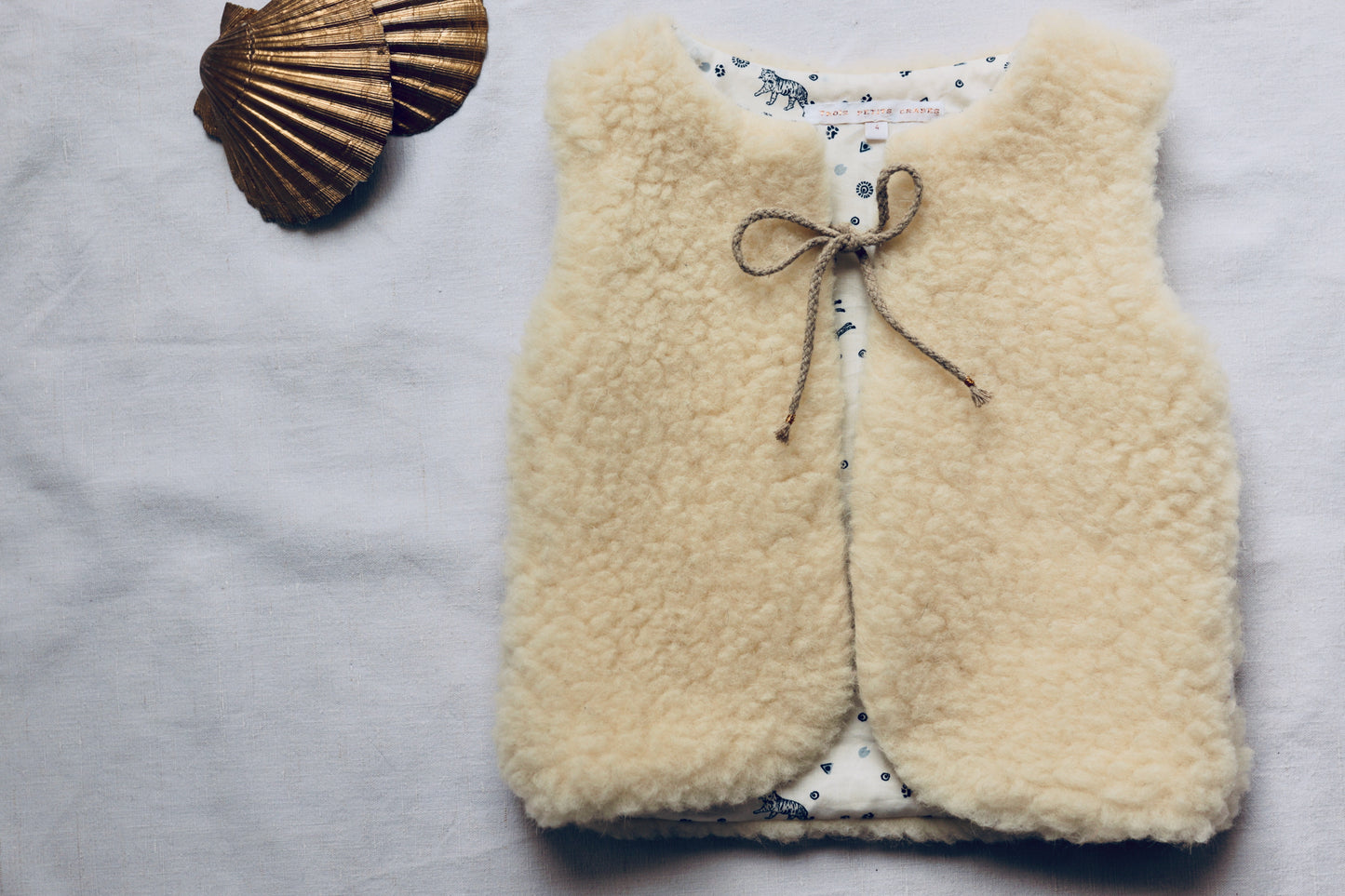 Gilet berger enfant blanc
