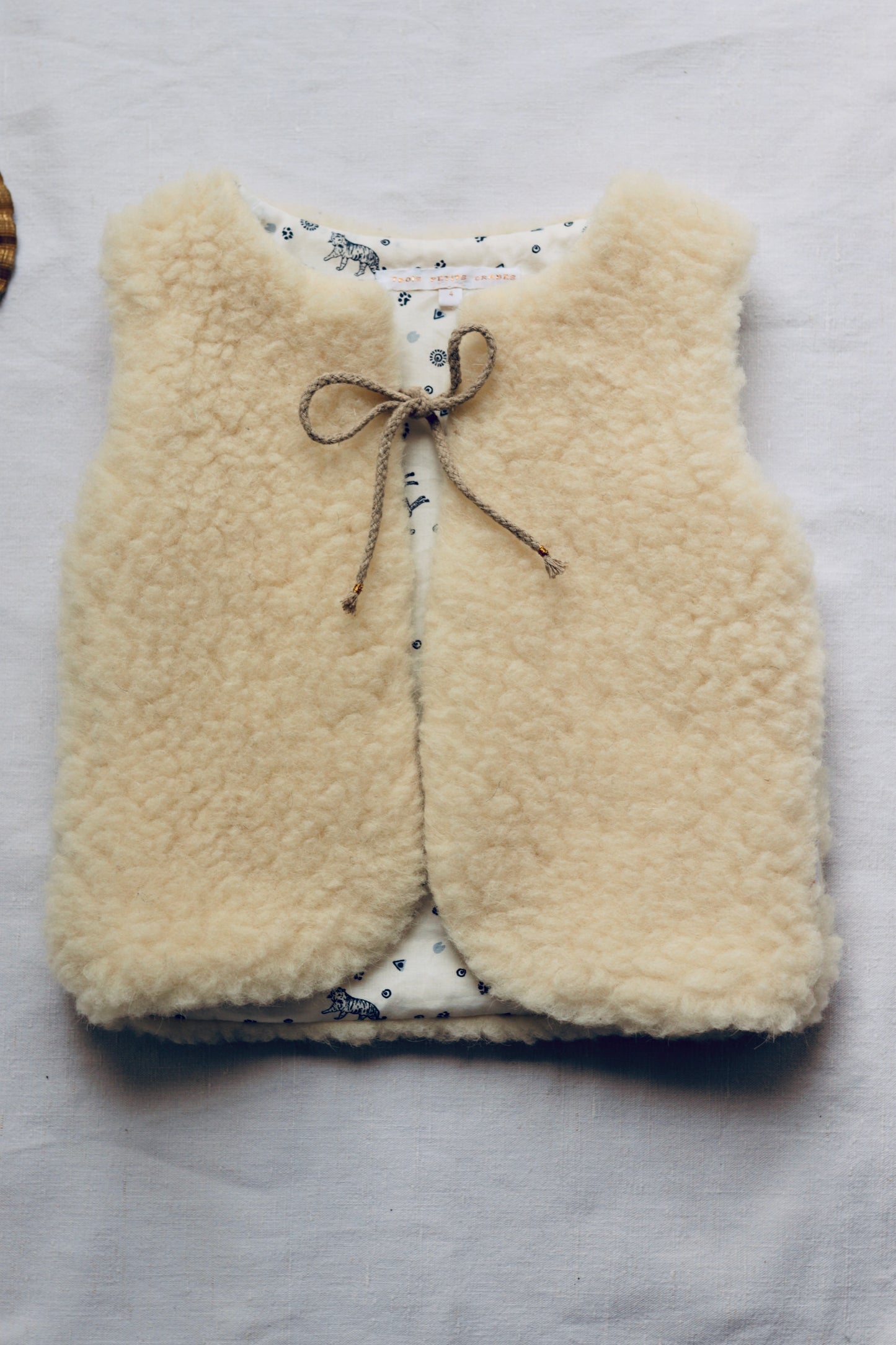 Gilet berger enfant blanc