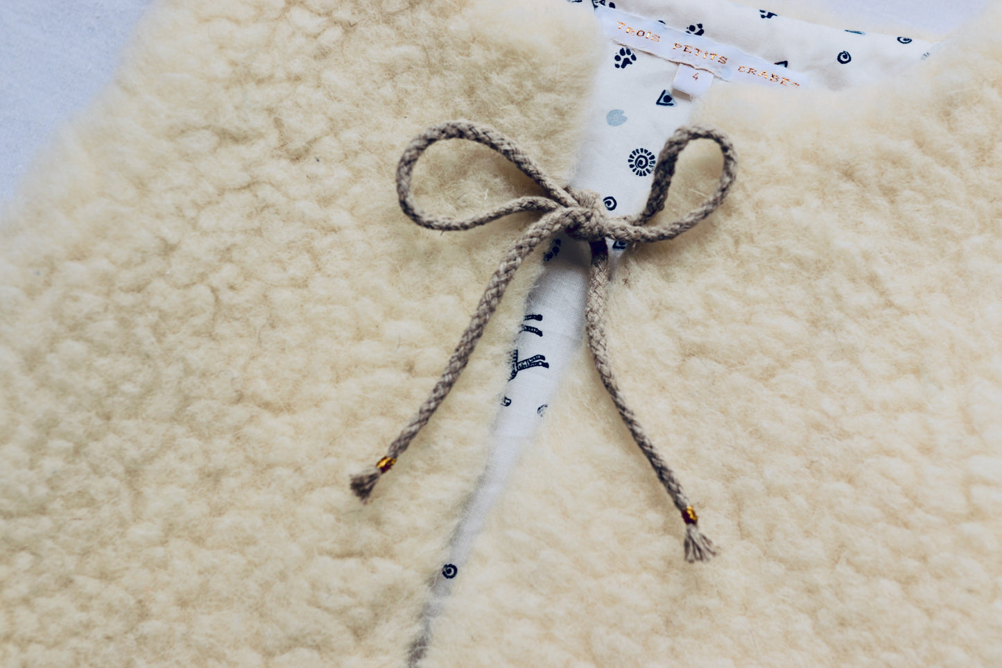 Gilet berger enfant blanc