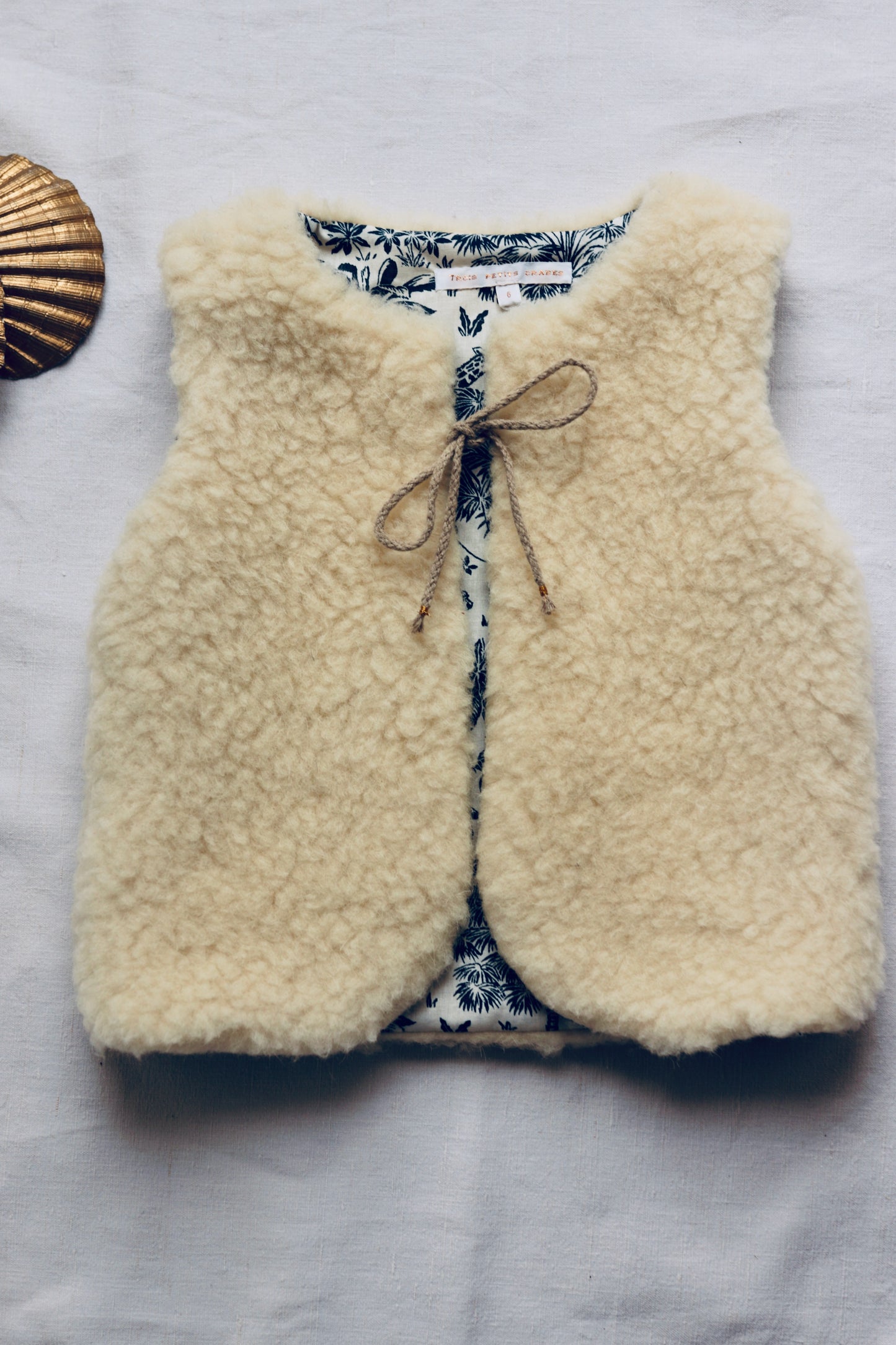 Gilet berger enfant blanc