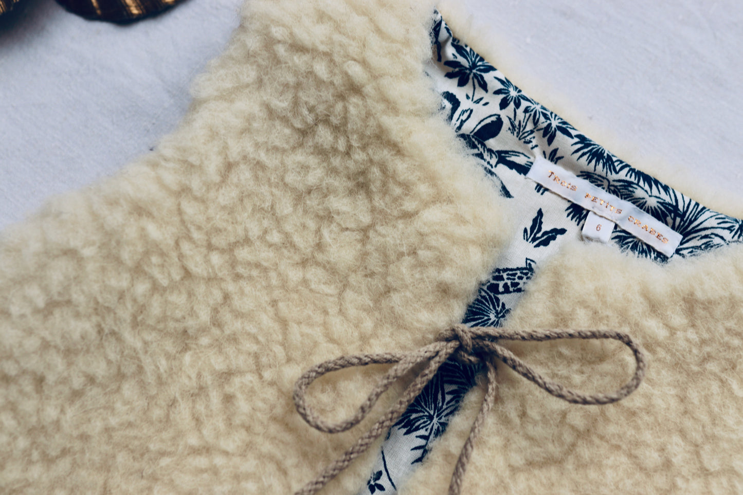 Gilet berger enfant blanc