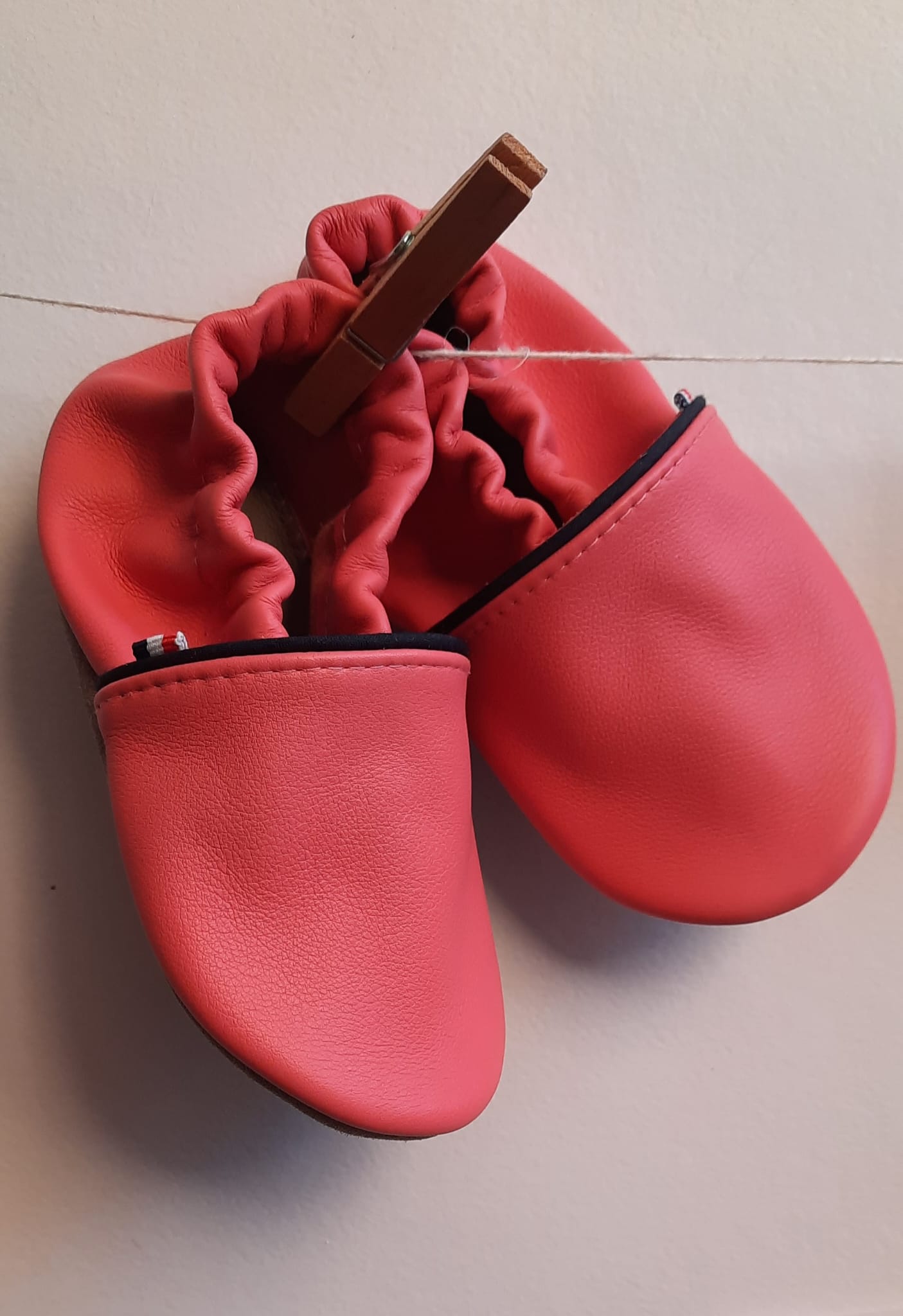 Chaussons souples en cuir classique - 16 au 35