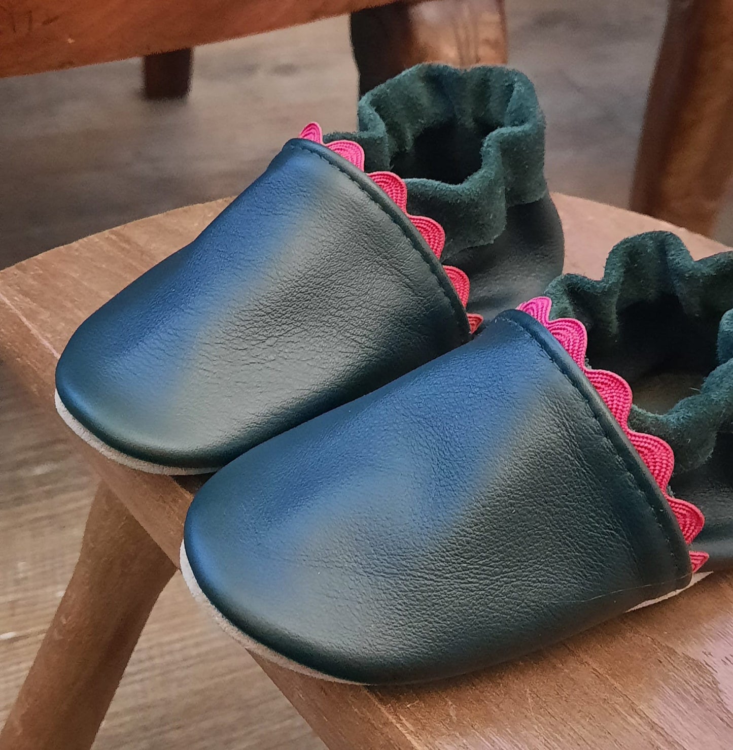 Chaussons souples en cuir classique - 16 au 35