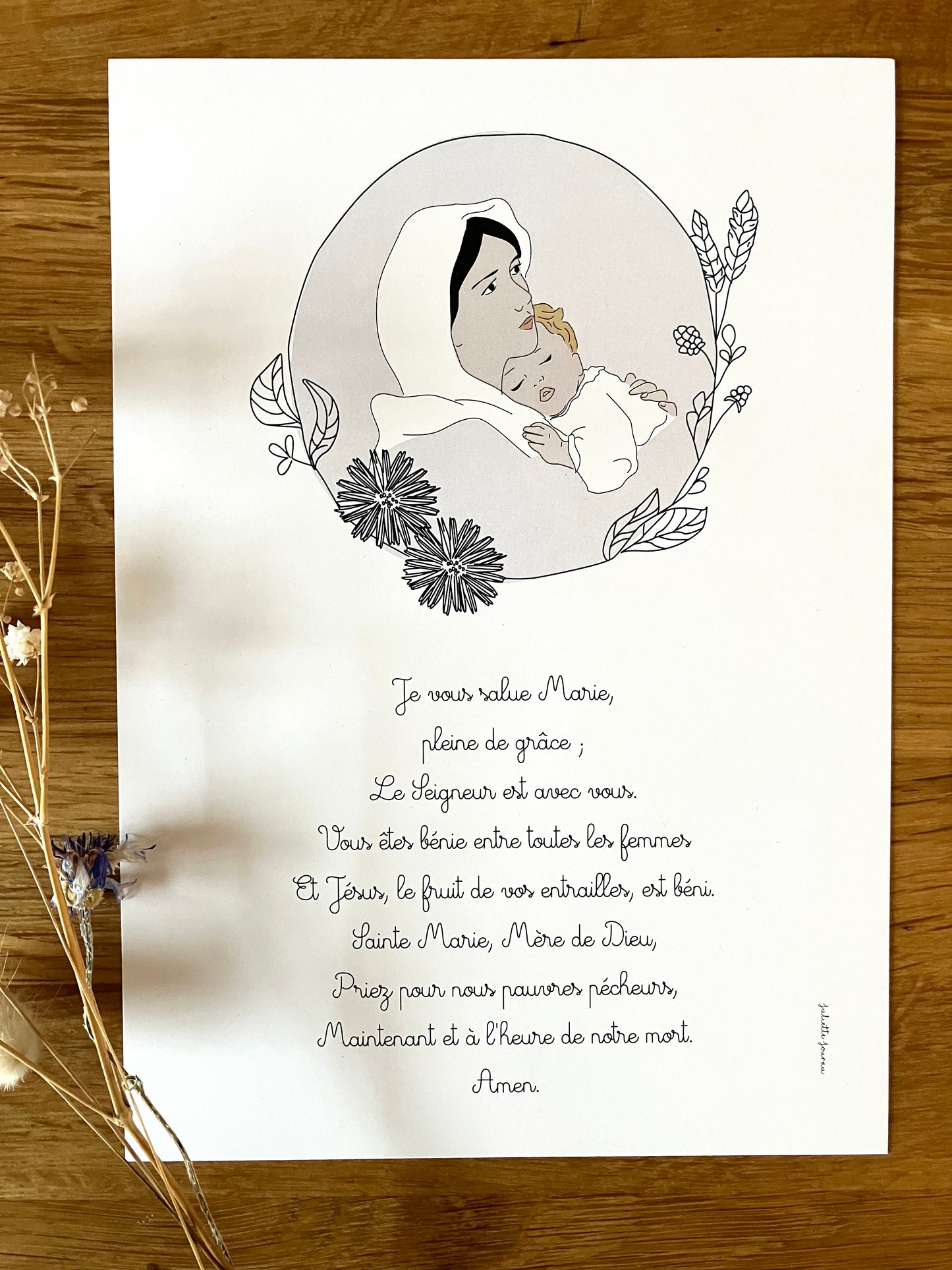 Affichette - Je vous salue Marie