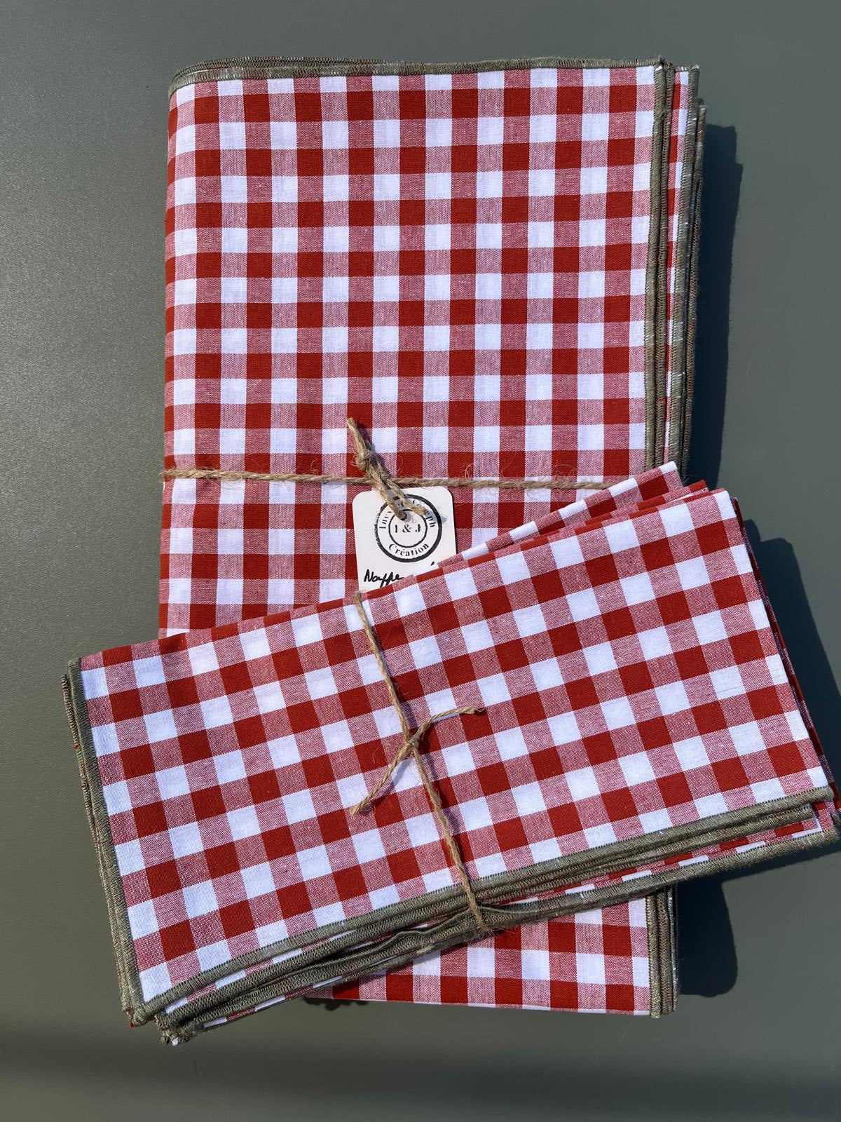 Nappe en vichy écureuil