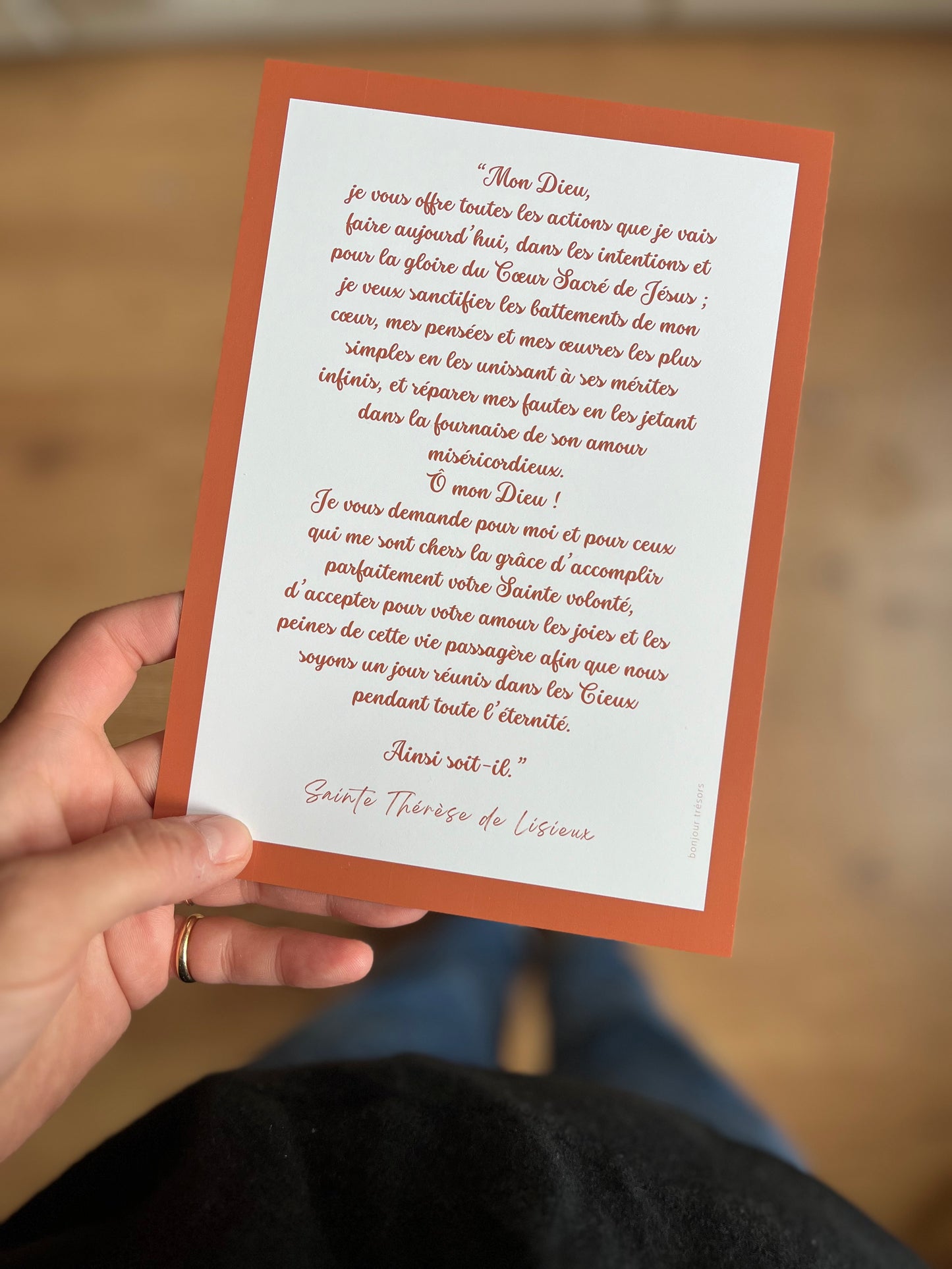 Prière à Sainte Thérèse de Lisieux - affiche