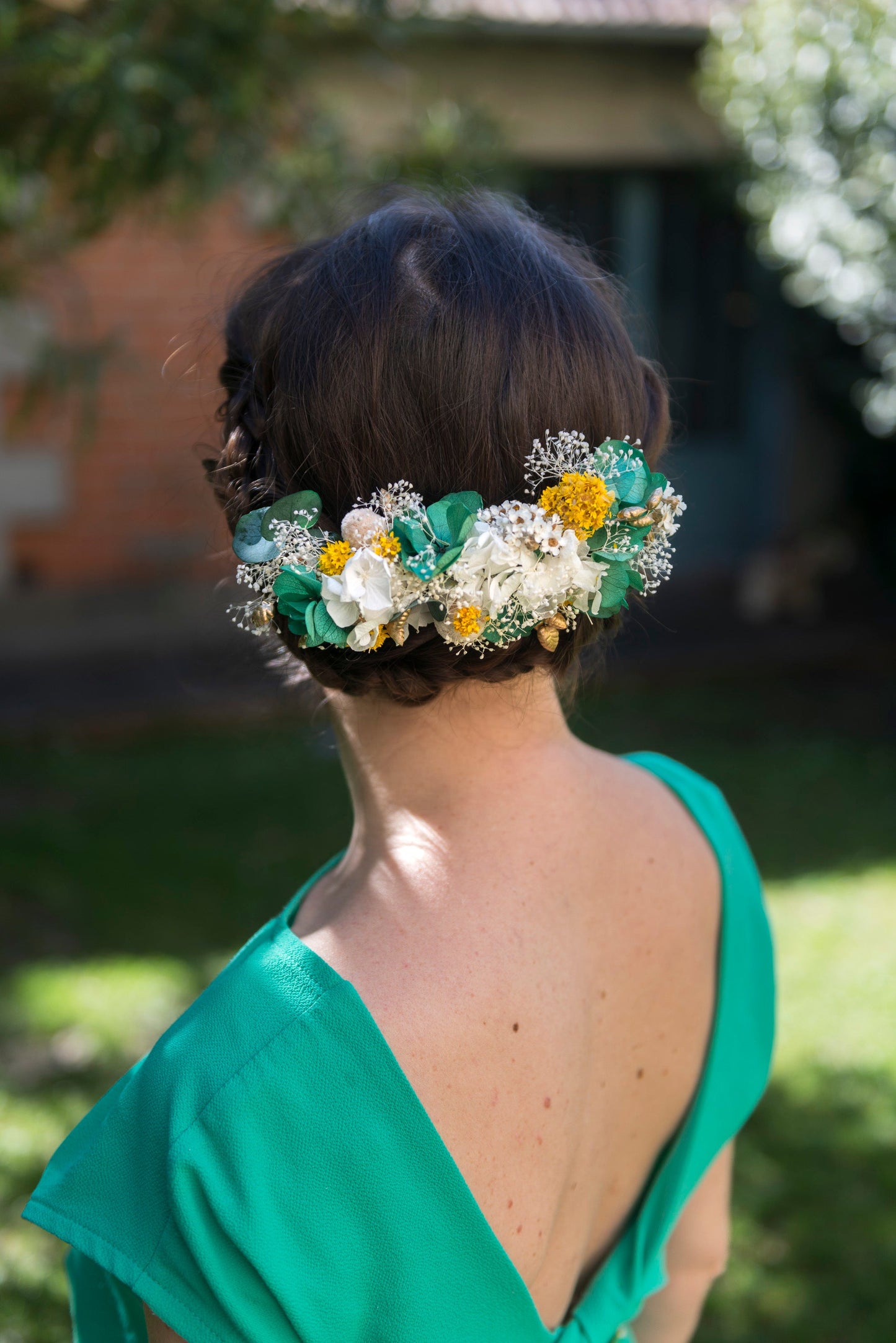 Peigne Premier soleil aux fleurs éternelles grande taille