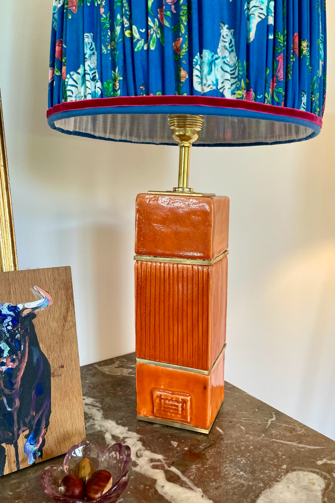 Pied de lampe céramique – Stanislas – Orange