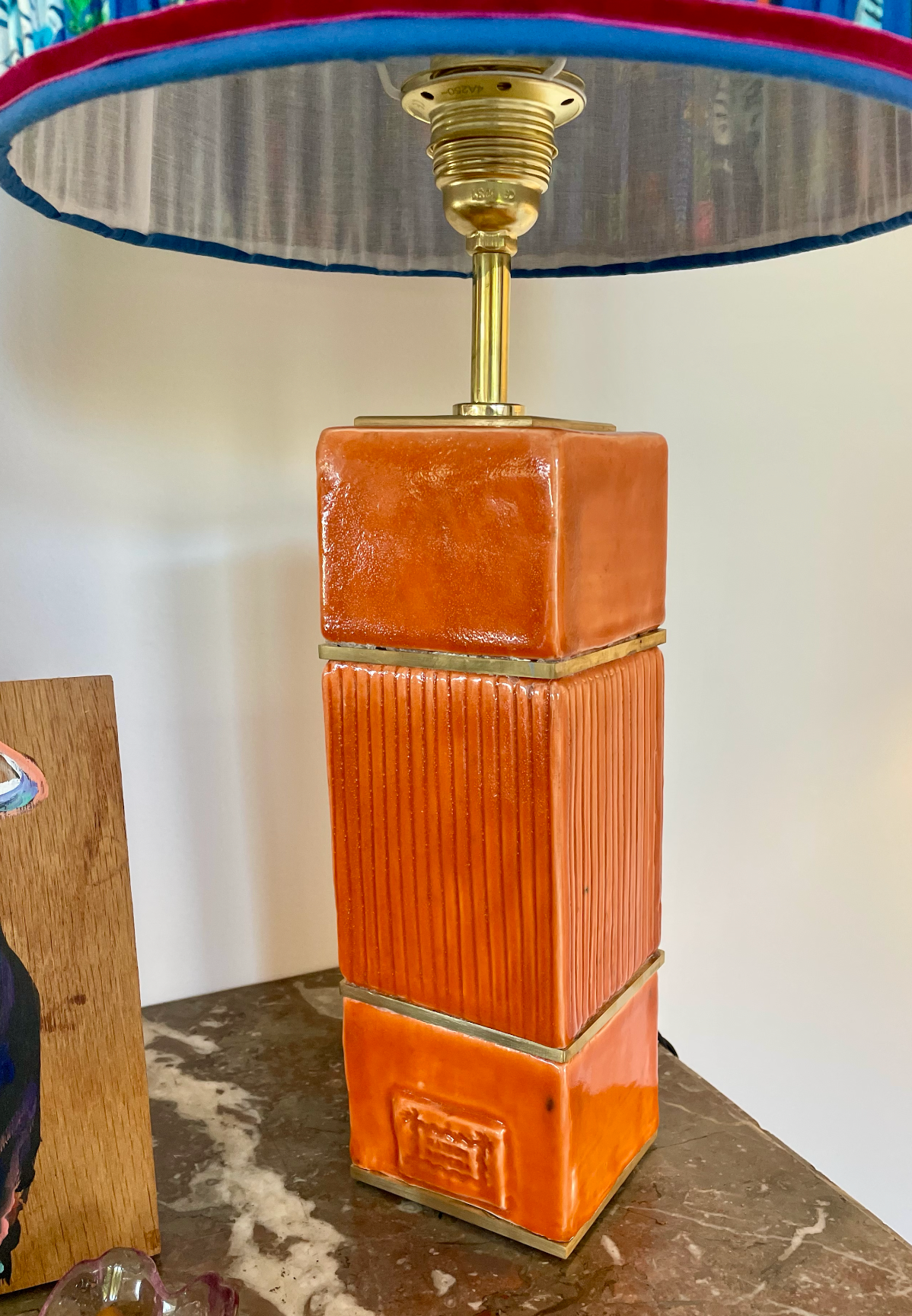 Pied de lampe céramique – Stanislas – Orange