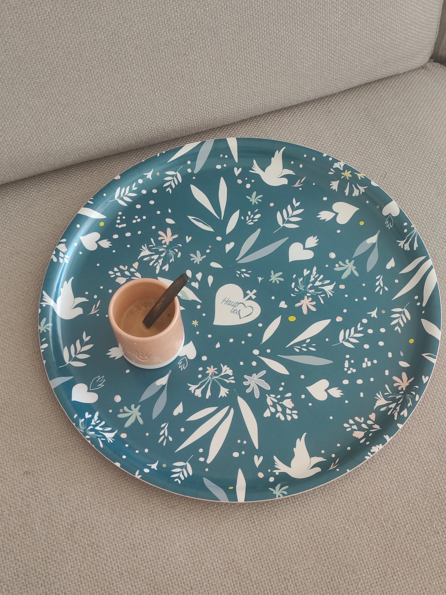 Plateau rond - Ephata bleu