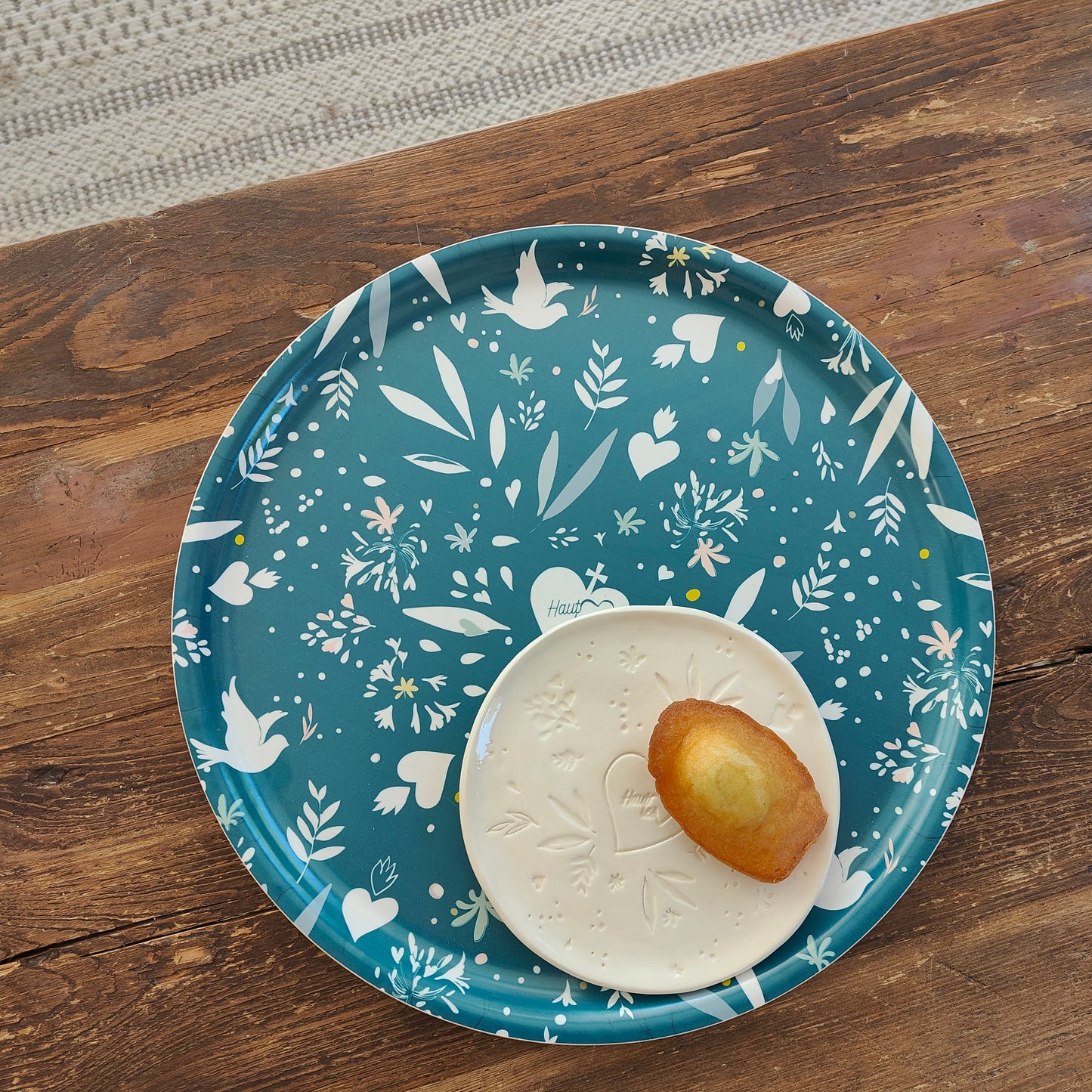 Plateau rond - Ephata bleu