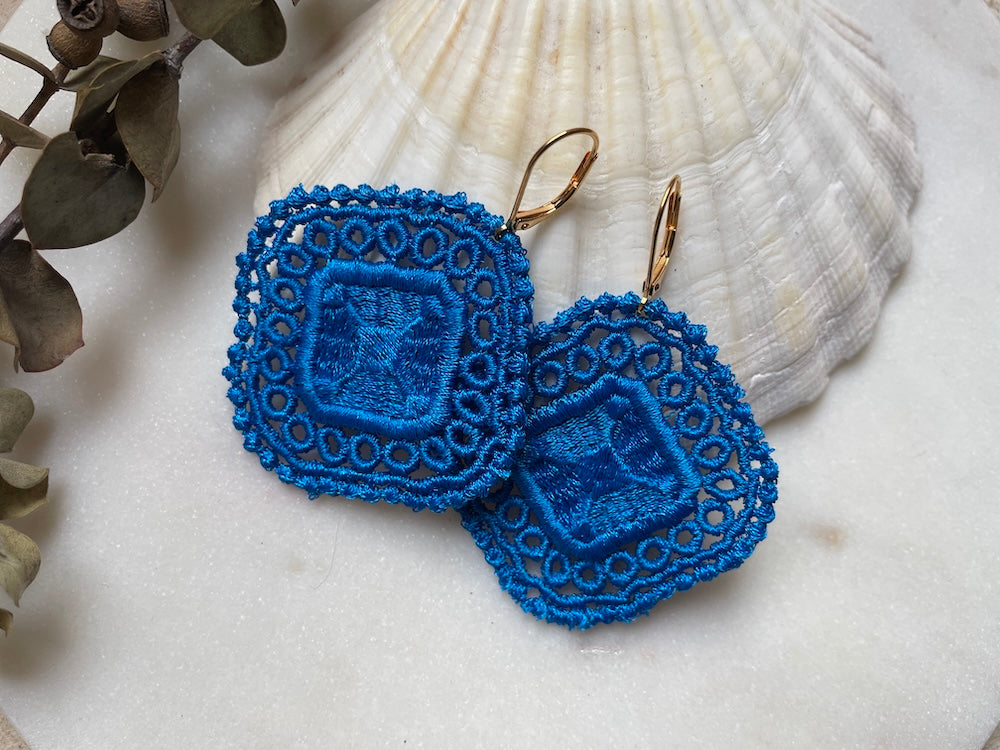 Boucles d'oreilles - carré