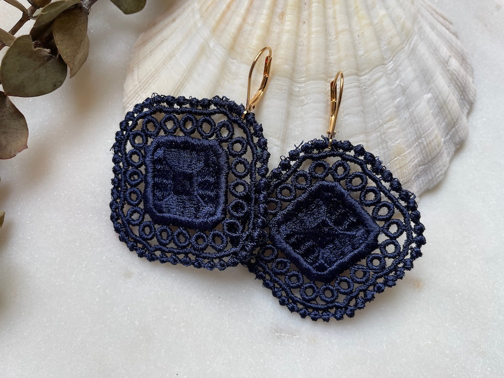Boucles d'oreilles - carré