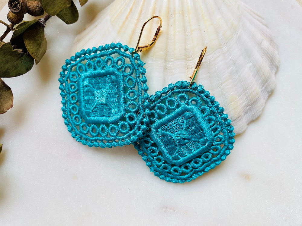 Boucles d'oreilles - carré
