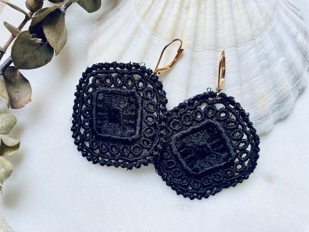 Boucles d'oreilles - carré