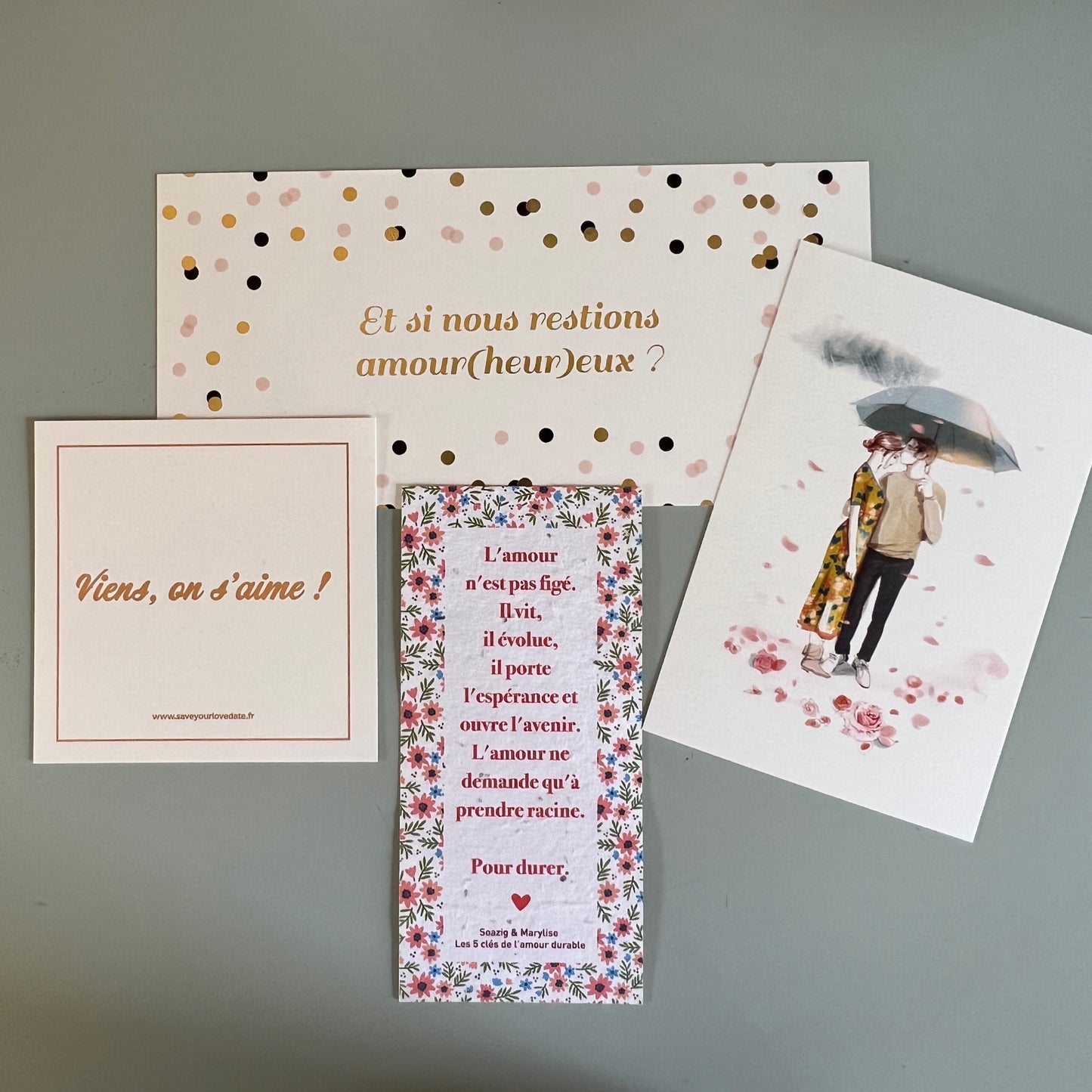 Quatuor de jolies cartes