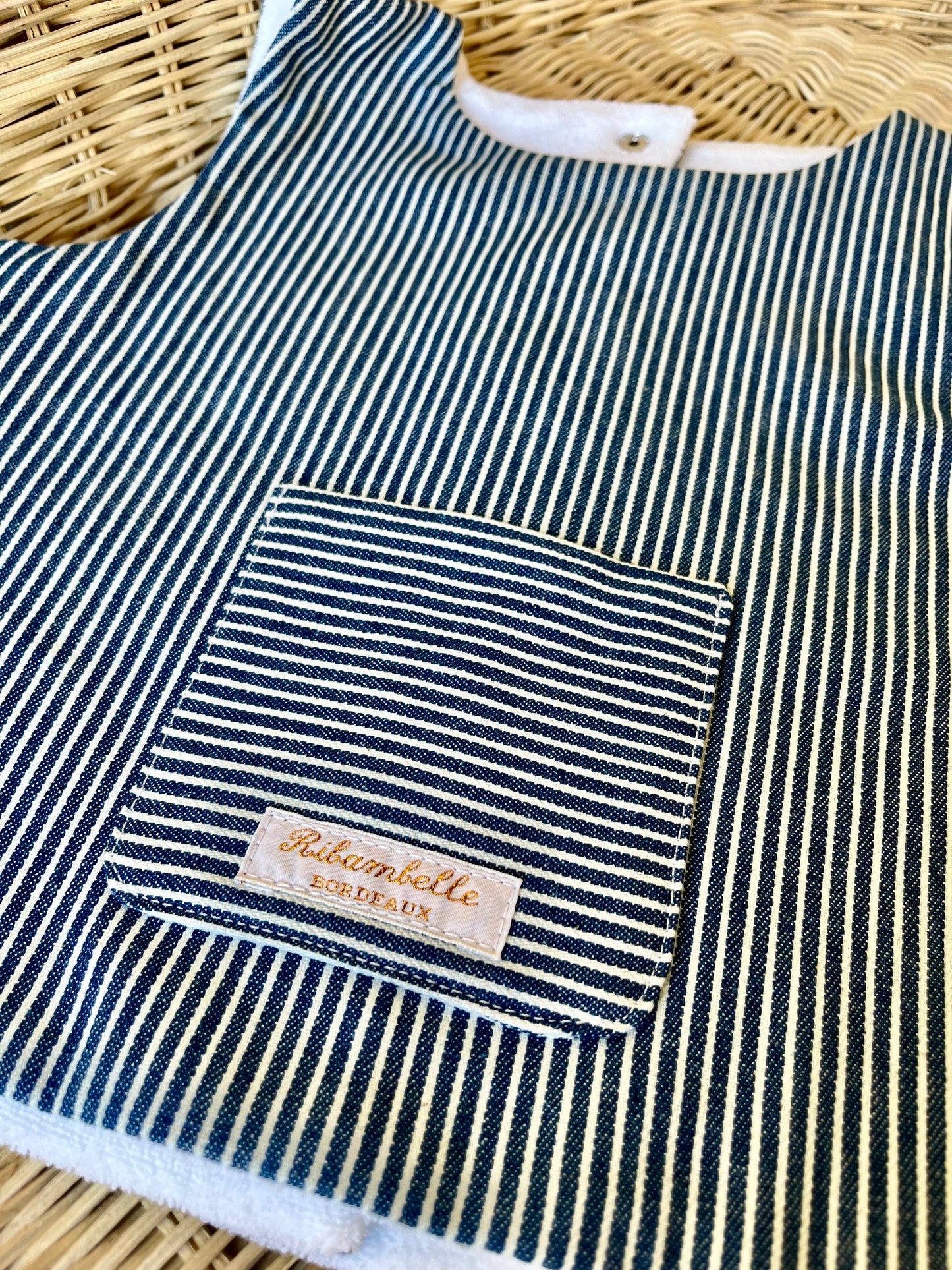 Veste sans manches en toile rayée