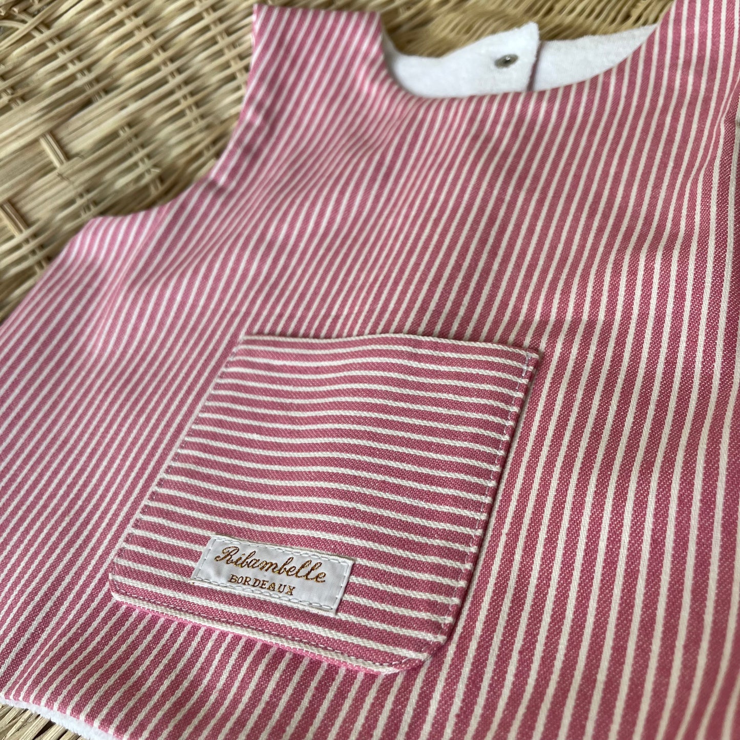 Veste sans manches en toile rayée