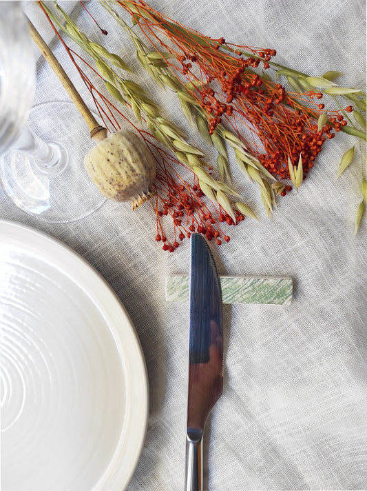 Six porte-couteaux "Les herbes folles"