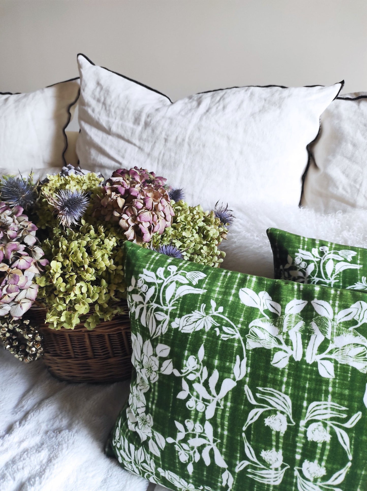 Housse de coussin Antic Blossom Fougère