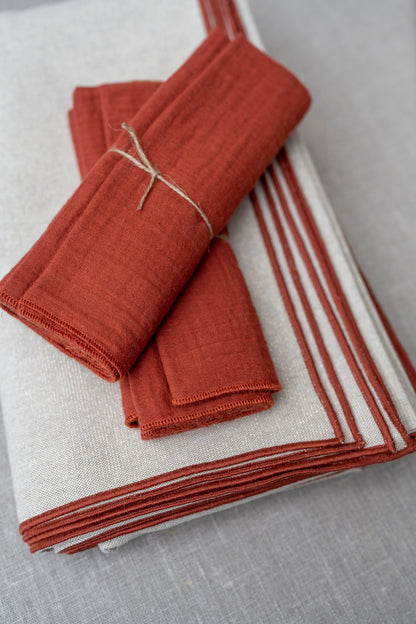 Nappe en coton pailleté