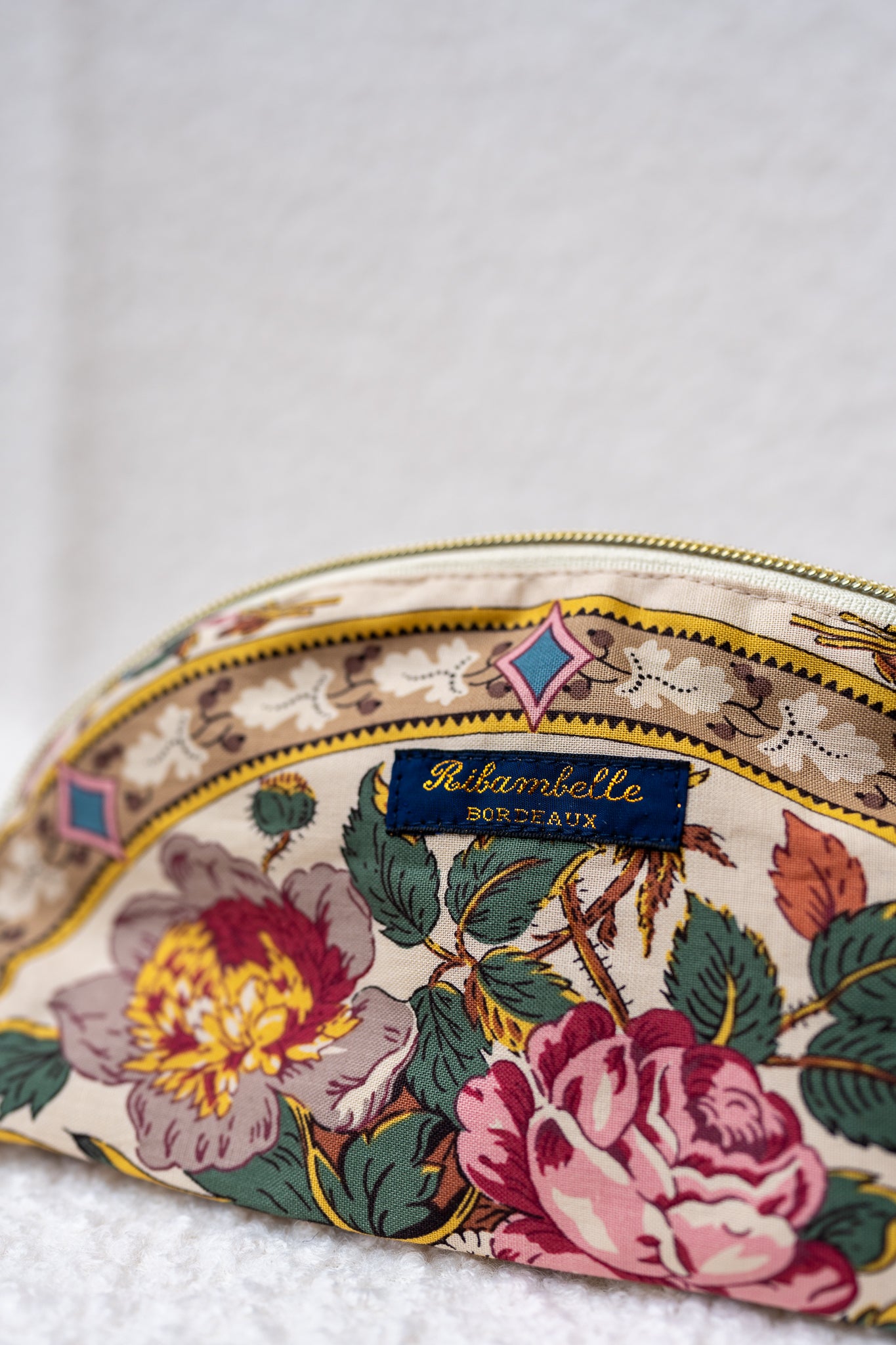 Trousse de toilette fleurie longue