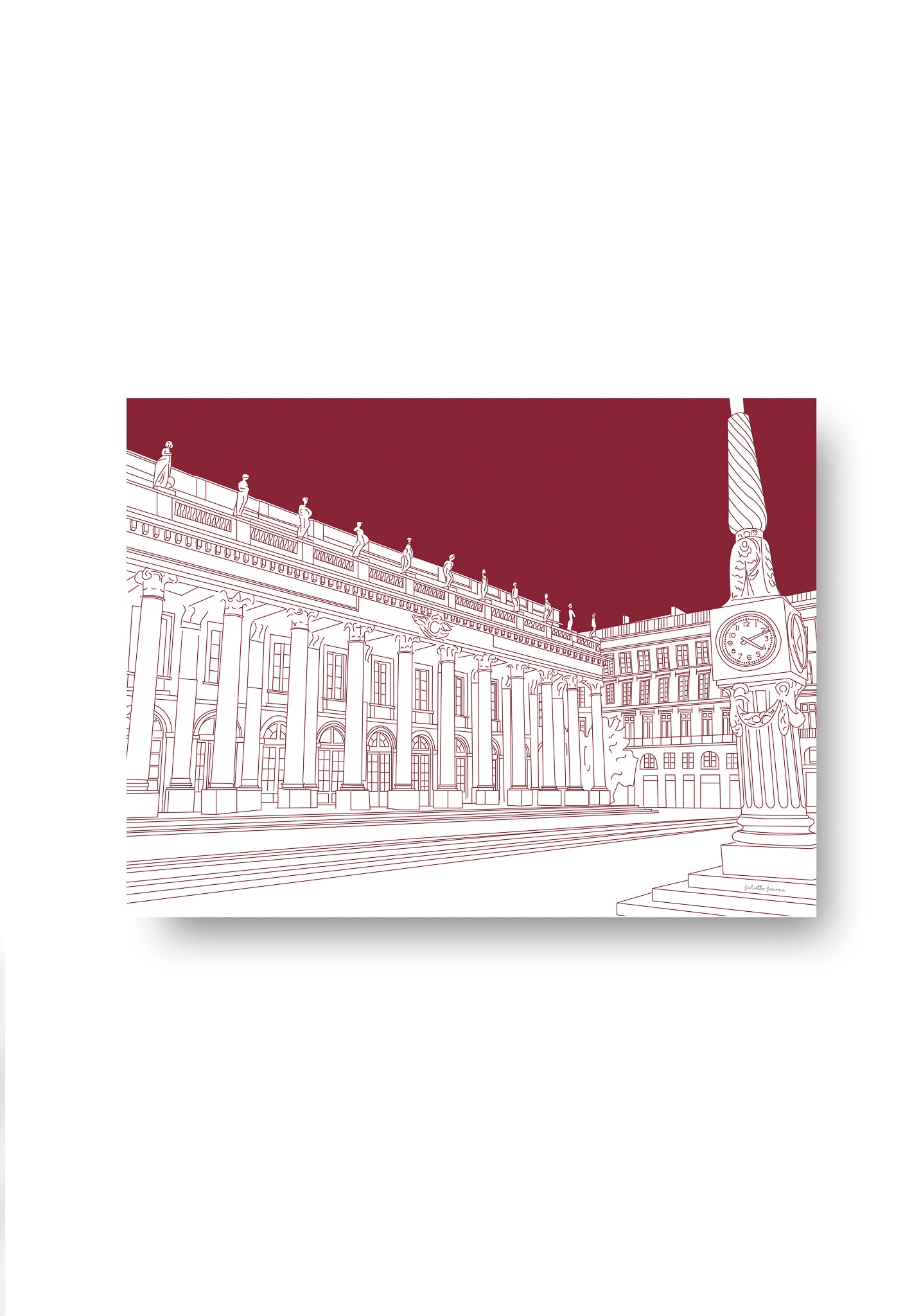 Affiche - Place de la Comédie - rouge