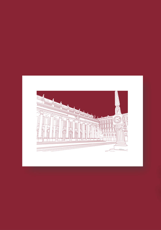 Affiche - Place de la Comédie - rouge