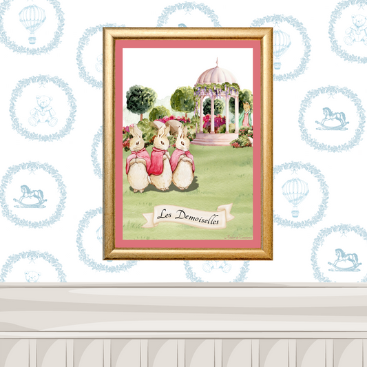 Illustration enfant univers bucolique – affiche poétique