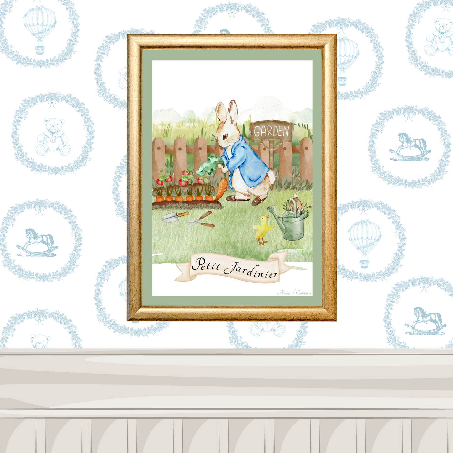 Illustration enfant univers nature – affiche jardinage