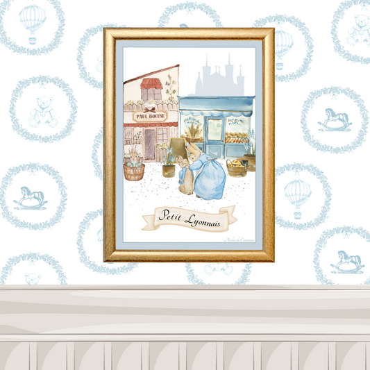 Illustration enfant thème région lyon – décoration chambre enfant