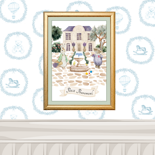 Illustration enfant univers provençal – décoration chambre