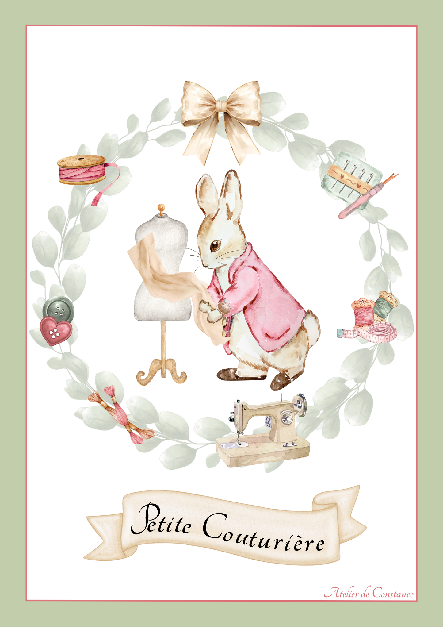 Affiche - petite couturière